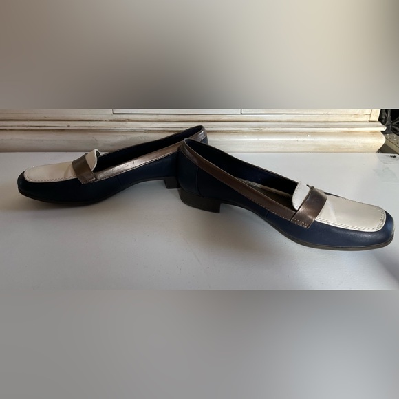 Women’s Anne Klein Vittorio loafers iflex faux leather metallic fabric strap 8.5 - Picture 8 of 9